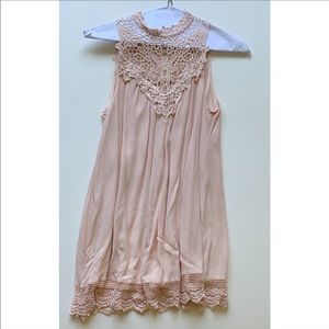 Altar’d State Light Pink Lace Dress